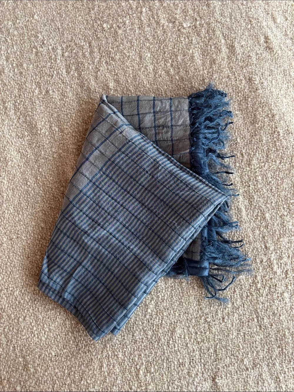 NWT Handwoven Indian Silk and Cotton Scarf